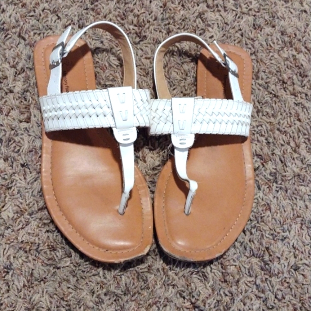 Cute white women's sandals